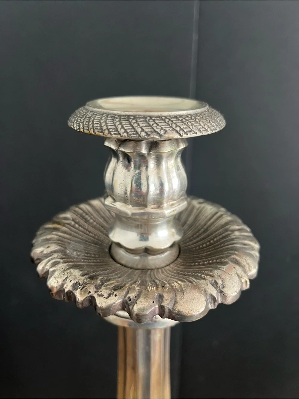 Vintage Bombay Silver Plated Ornate Taper Candle Holder 24